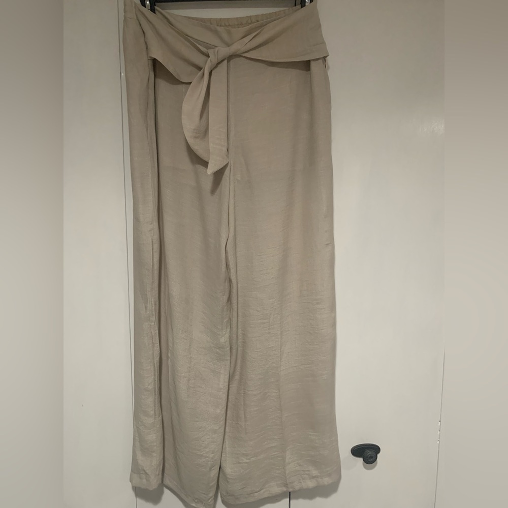 Woman’s pants by BCX xl beige sheet with lining from macys